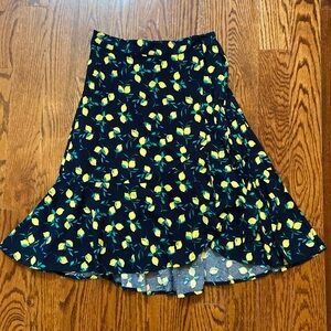 Banana Republic Factory petite ruffle hem midi skirt